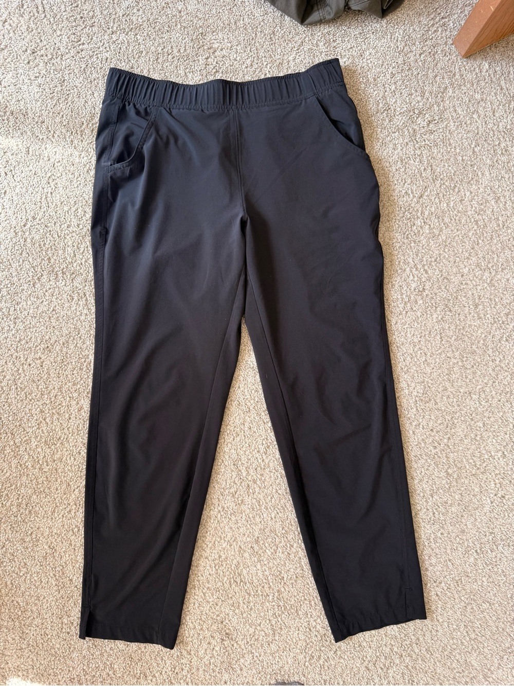 Eddie Bauer Black Straight-Leg Stretch Pants